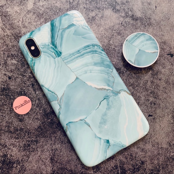 💕iPhone XS Max Marble Pattern Case w/Socket - Picture 2 of 6